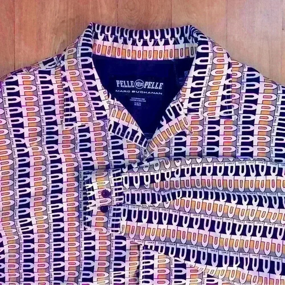 Pelle Pelle Marc Buchanan Vintage 90’s Button Down XL - Picture 3 of 11